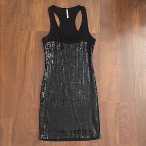 Love in Black Sequin Mini Dress